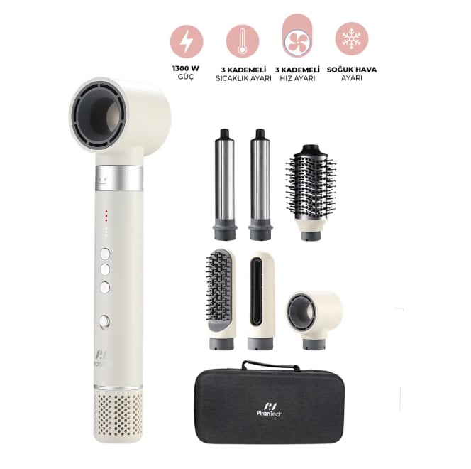 Pirantech KS-103 Airbreeze Saç Şekillendirme ve Kurutma Seti