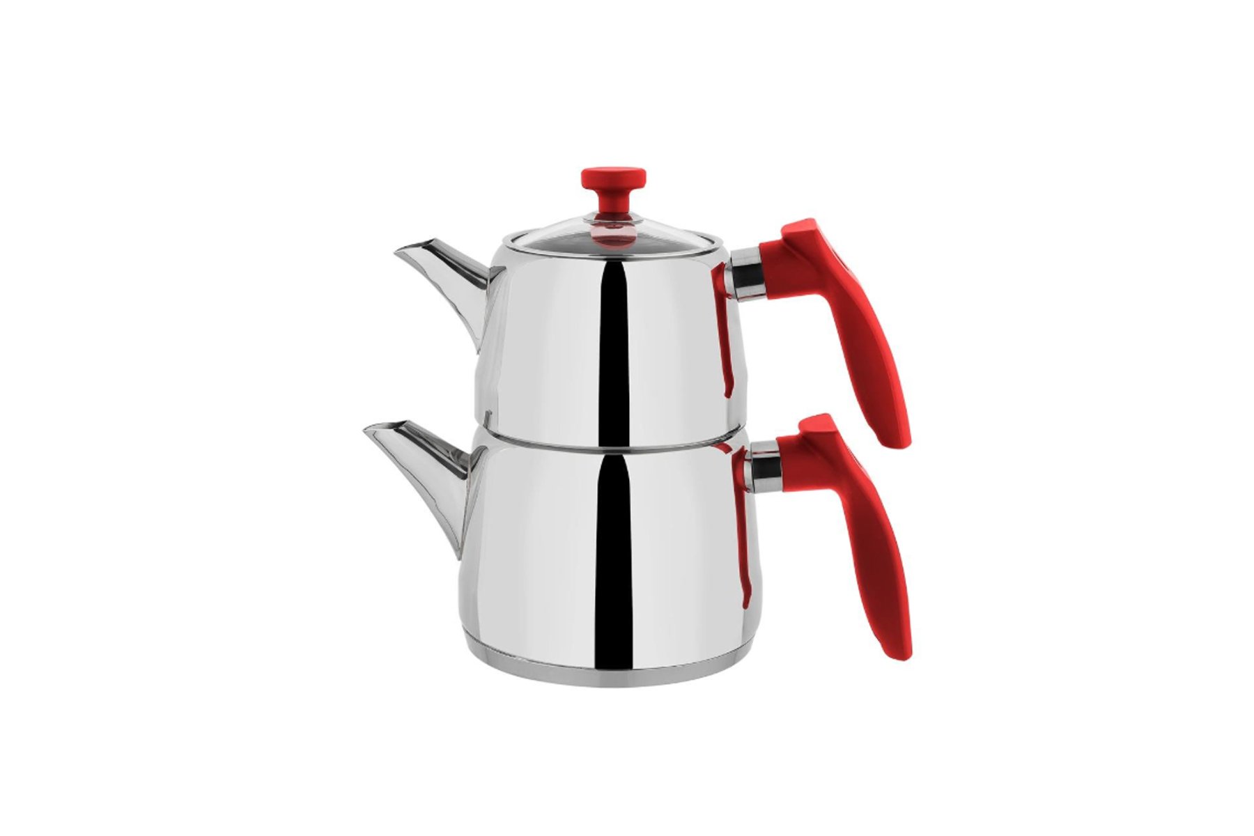 SCHAFER KMZ02-700 Rot Aile Boyu Çelik Çaydanlık Takımı