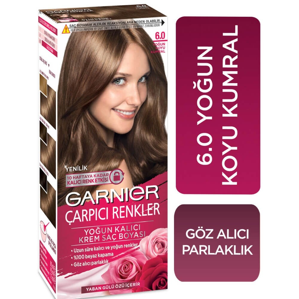 Garnier Saç Boyası Çarpıcı Renkler 6-0 Yoğun Koyu Kumral | Ehersey.com