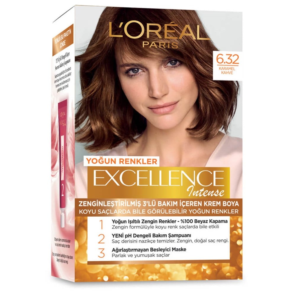 Loreal Paris Excellence Intense Saç Boyası 6-32 Karamel Kahve | Ehersey.com