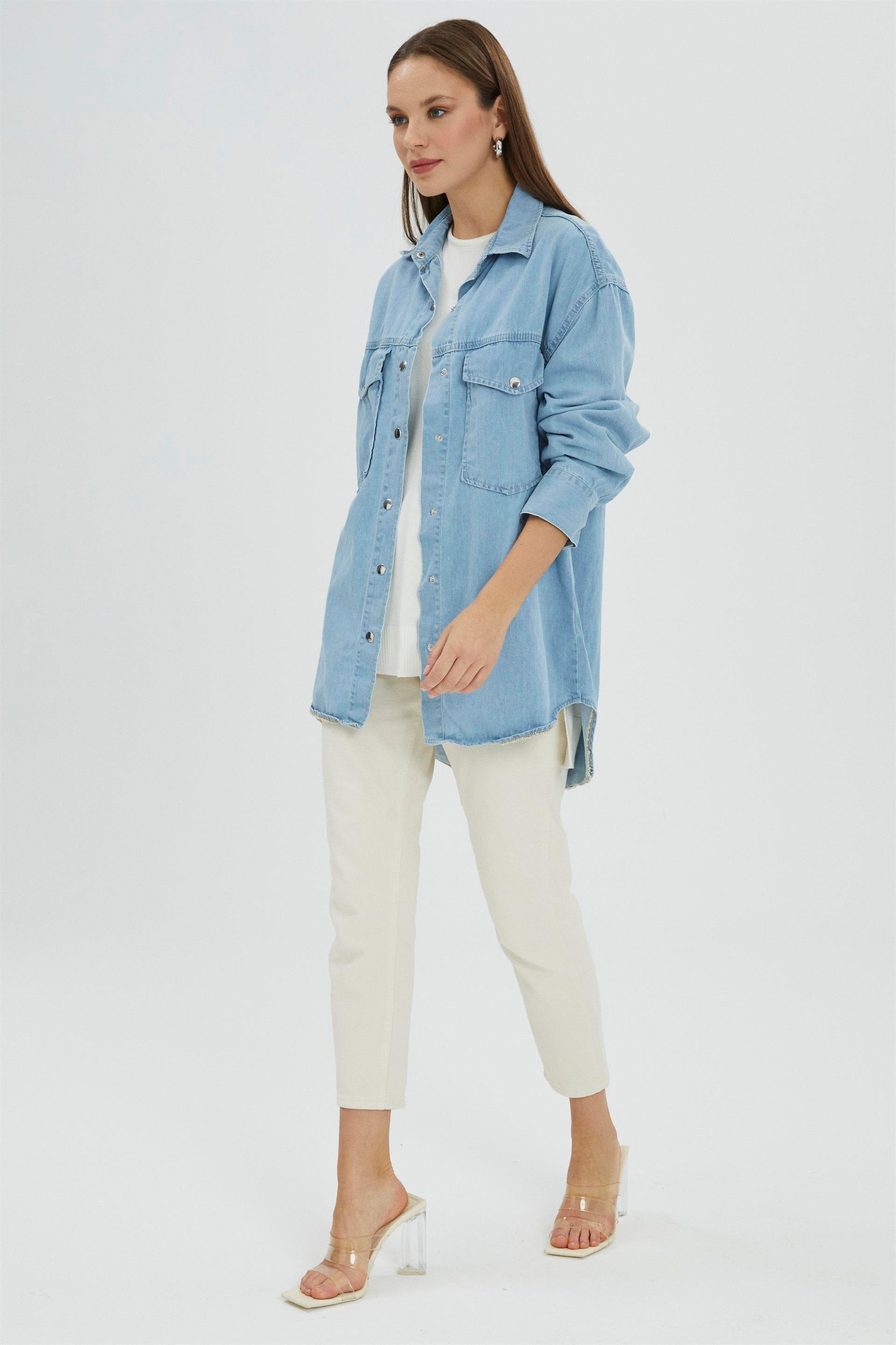 Pocket Detail Denim Shirt G 0041