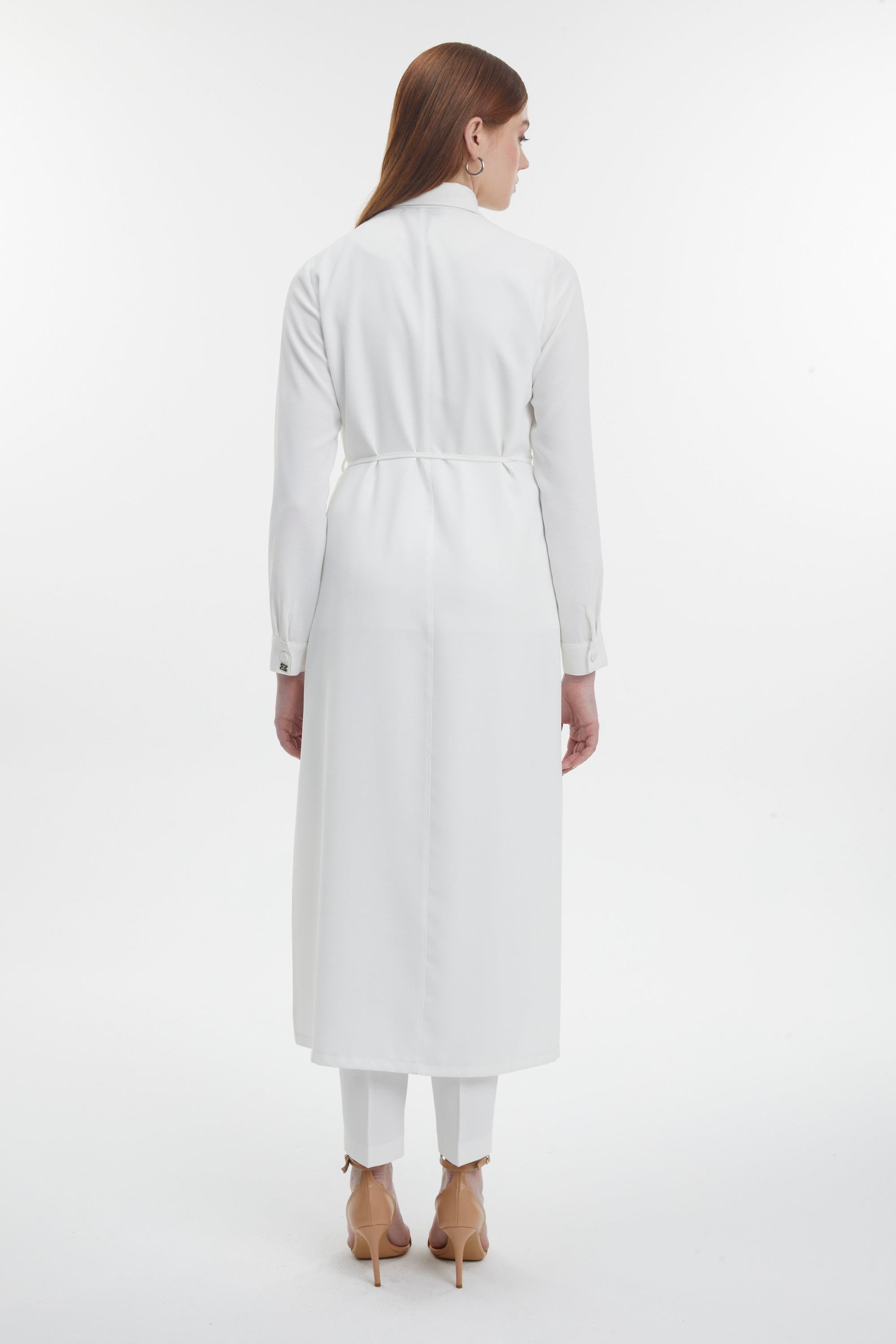 chichu Şerit İşleme Ve Boncuk Detaylı Ekru Giy Çık GÇ-0267 - Zühre