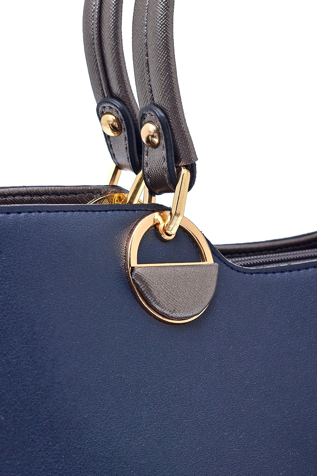 Lacivert/K.Gri Tote Çanta Z0013 - Zühre