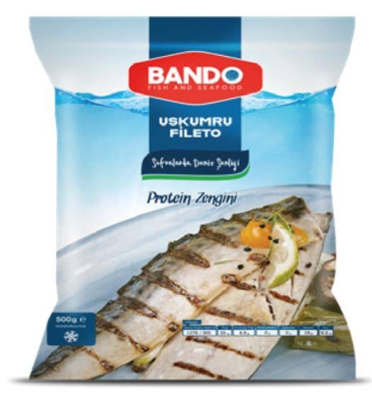 BANDO BALIK DONUK USKUMRU FİLETO 500GR %30 GLZ