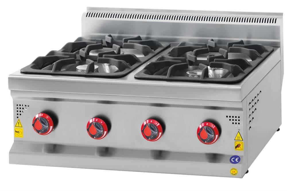 CSA 80 Lik Set Üstü 4 Lü Gazlı Ocak 800x700x300