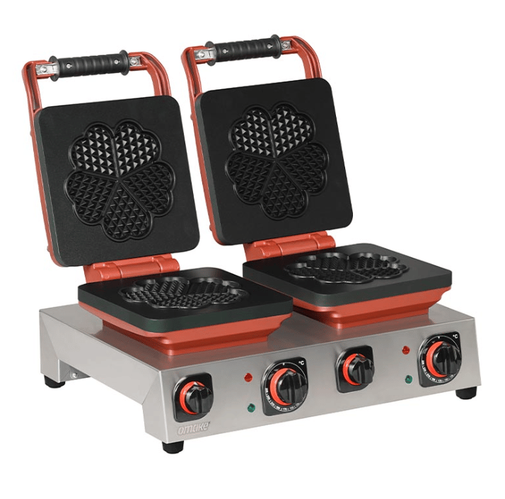 Omake Elektrikli Küçük Çiçek Model Çiftli Waffle Makinesi