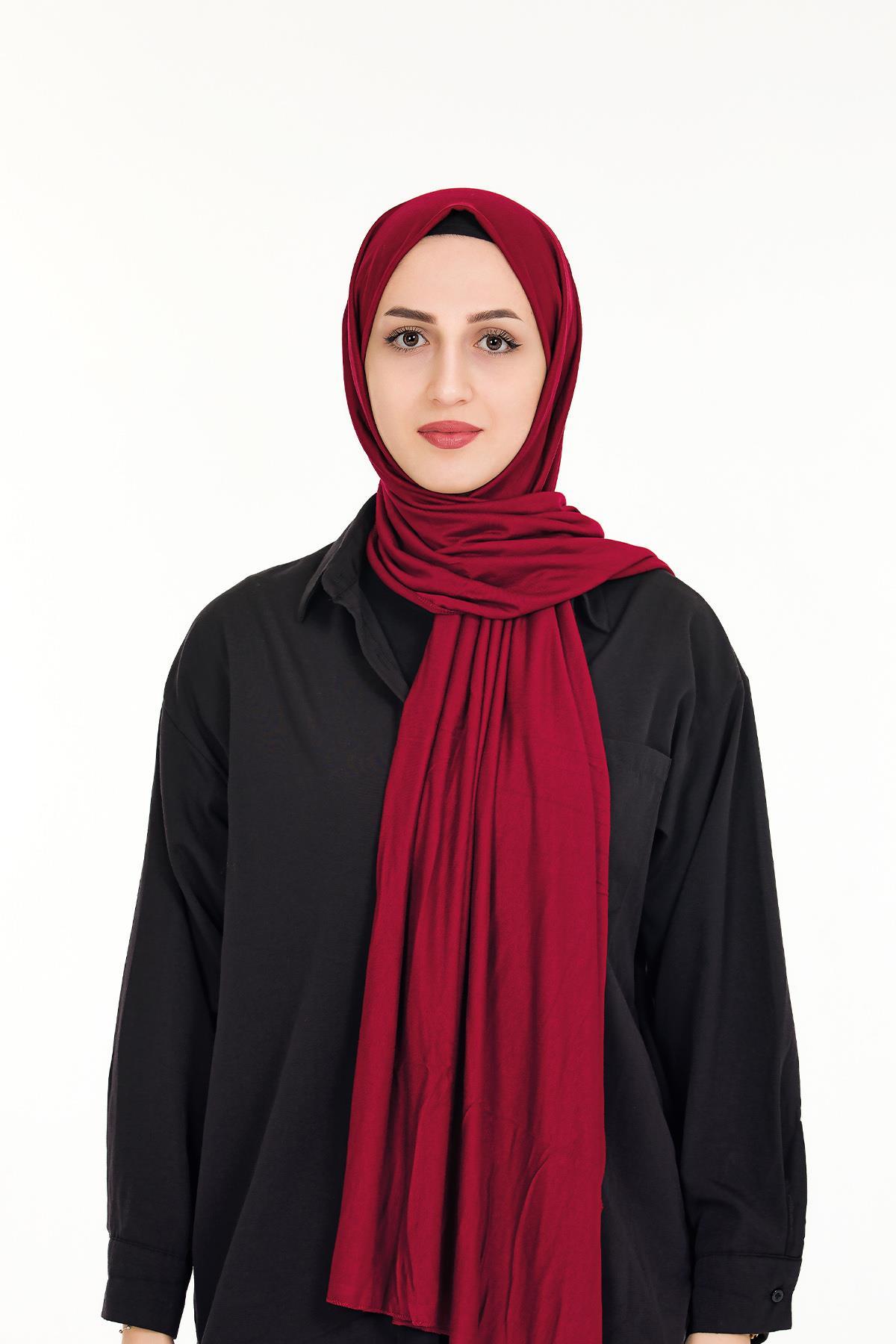 Sensu Tesettür Penye Şal  BORDO