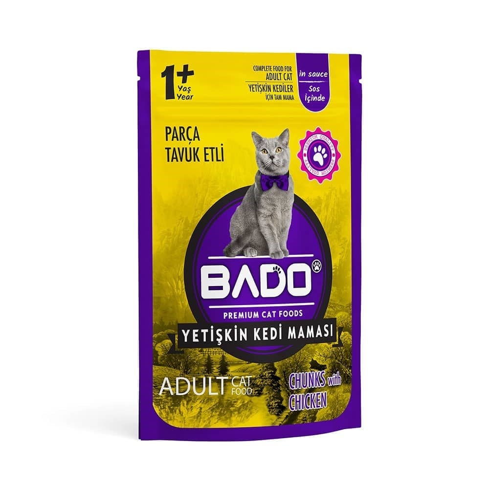 Bado Kedi Yaş Mama Erişkin Parça Tavuk Etli 85 Gr