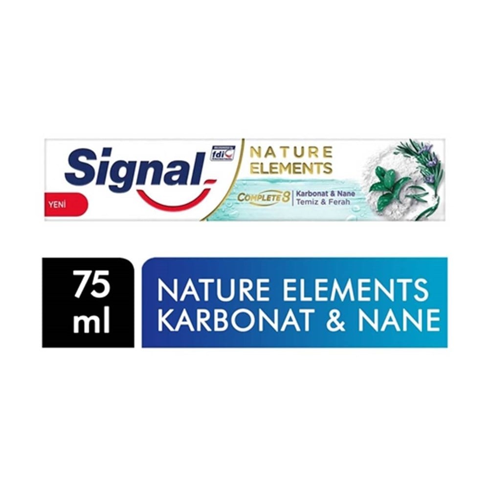 Signal Nature Elements Karbonat & Nane Diş Macunu 75 Ml - Demtaş Kapında
