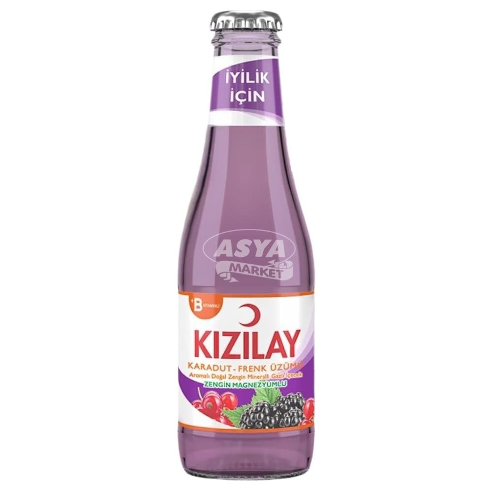 KIZILAY KARADUT-FRENK ÜZÜMÜ AROMALI DOĞAL ZENGİN MİNERALLİ GAZLI İÇİCEK 200ML