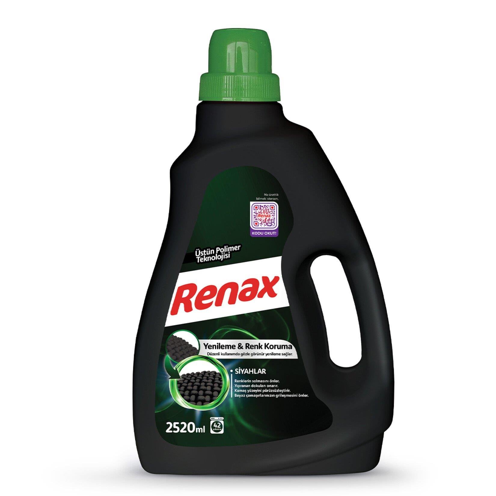 Renax Sıvı Deterjan Siyahlar 2520ml Yenileme ve Renk Koruma