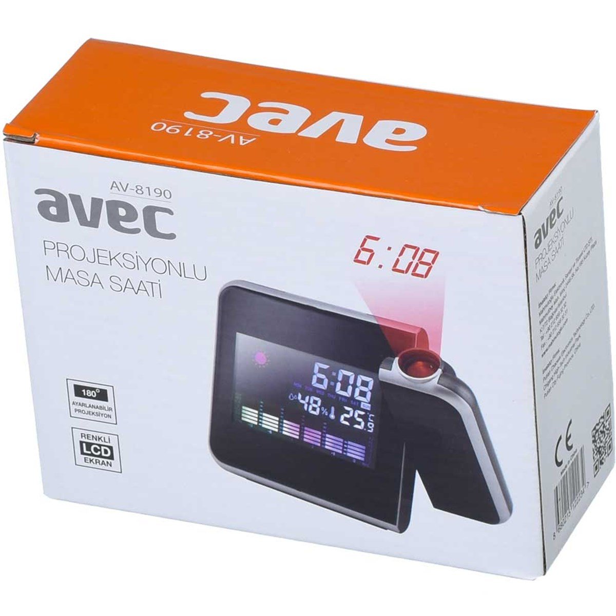 AVEC Projeksiyonlu Masa Saati AV-8190