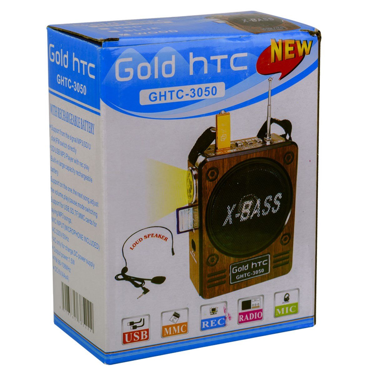 GOLD HTC USB+FM Radyo Headset Mikrofonlu GHTC-3050