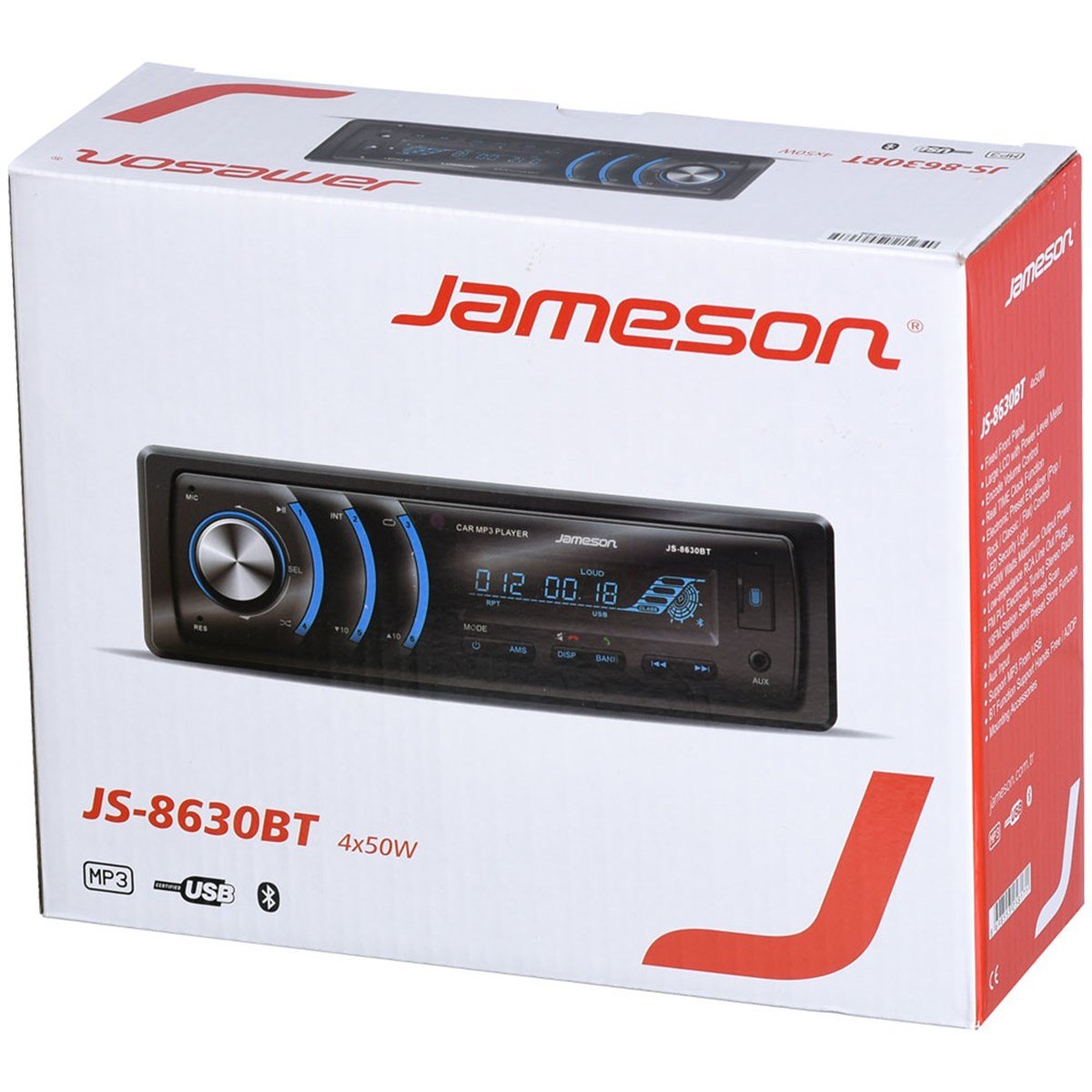 JAMESON USB FM RADYO BT Oto Teyp JS-8630 BT