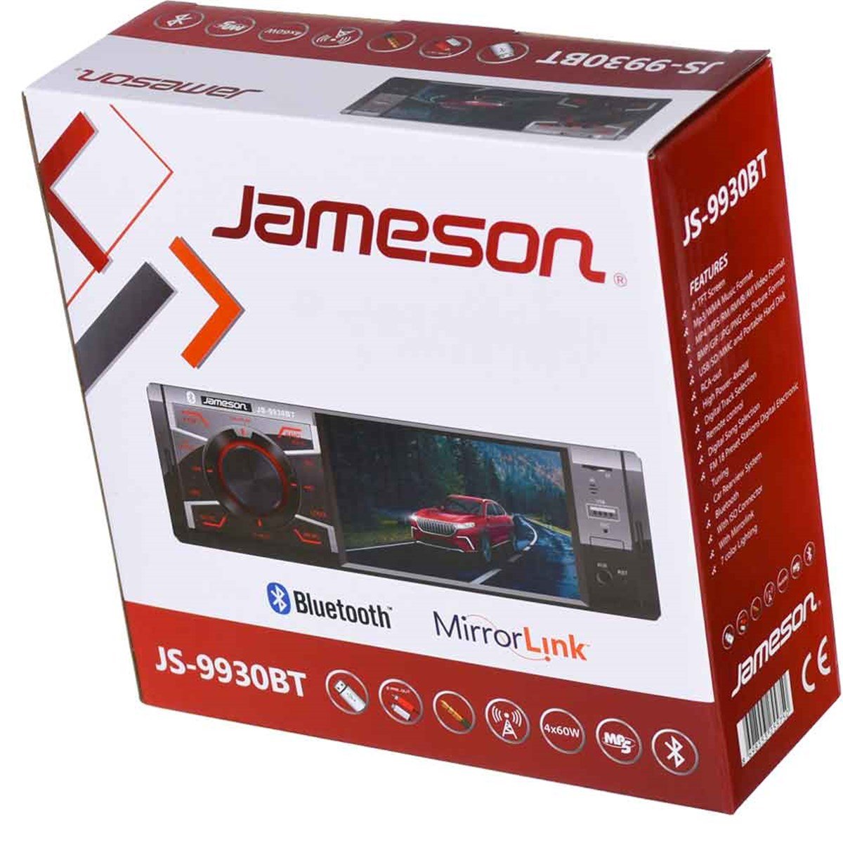 JAMESON 4" USB-SD-BT 7 Renk Oto Teyp JS-9930 BT