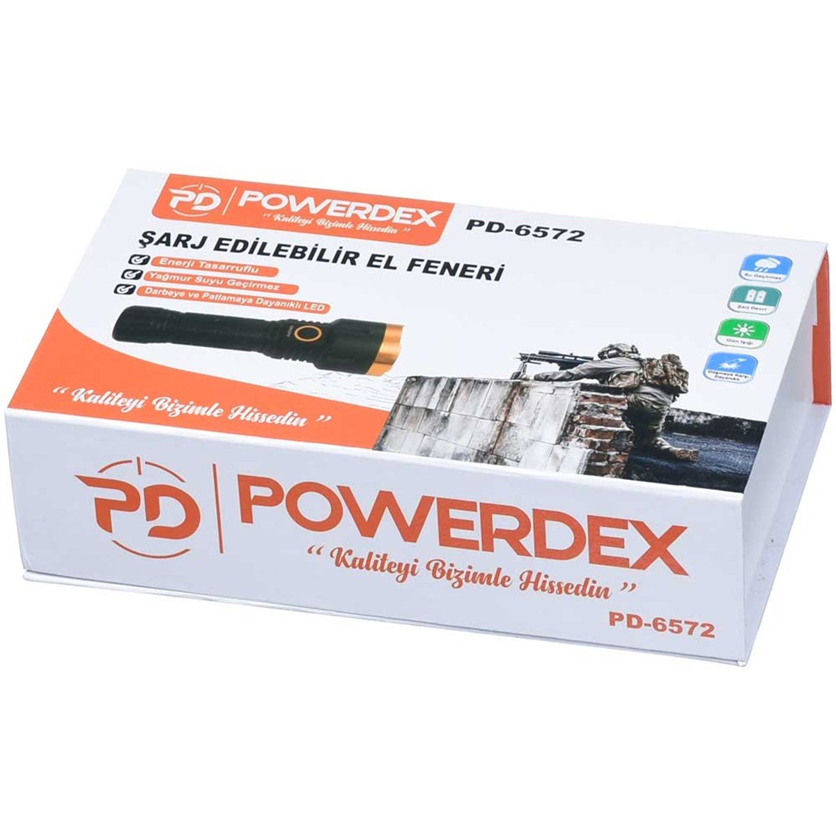 POWERDEX 10W Şarjlı El Feneri PD-6572