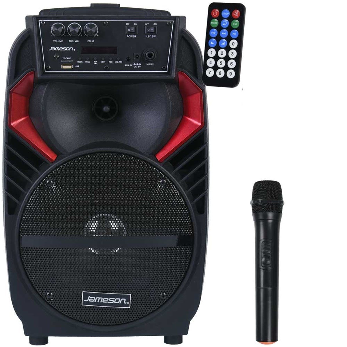 JAMESON USB FM Bluetooth'lu Telsiz Mikrofon'lu Portatif Taşınabilir Ses  sistemi TR-94 EY