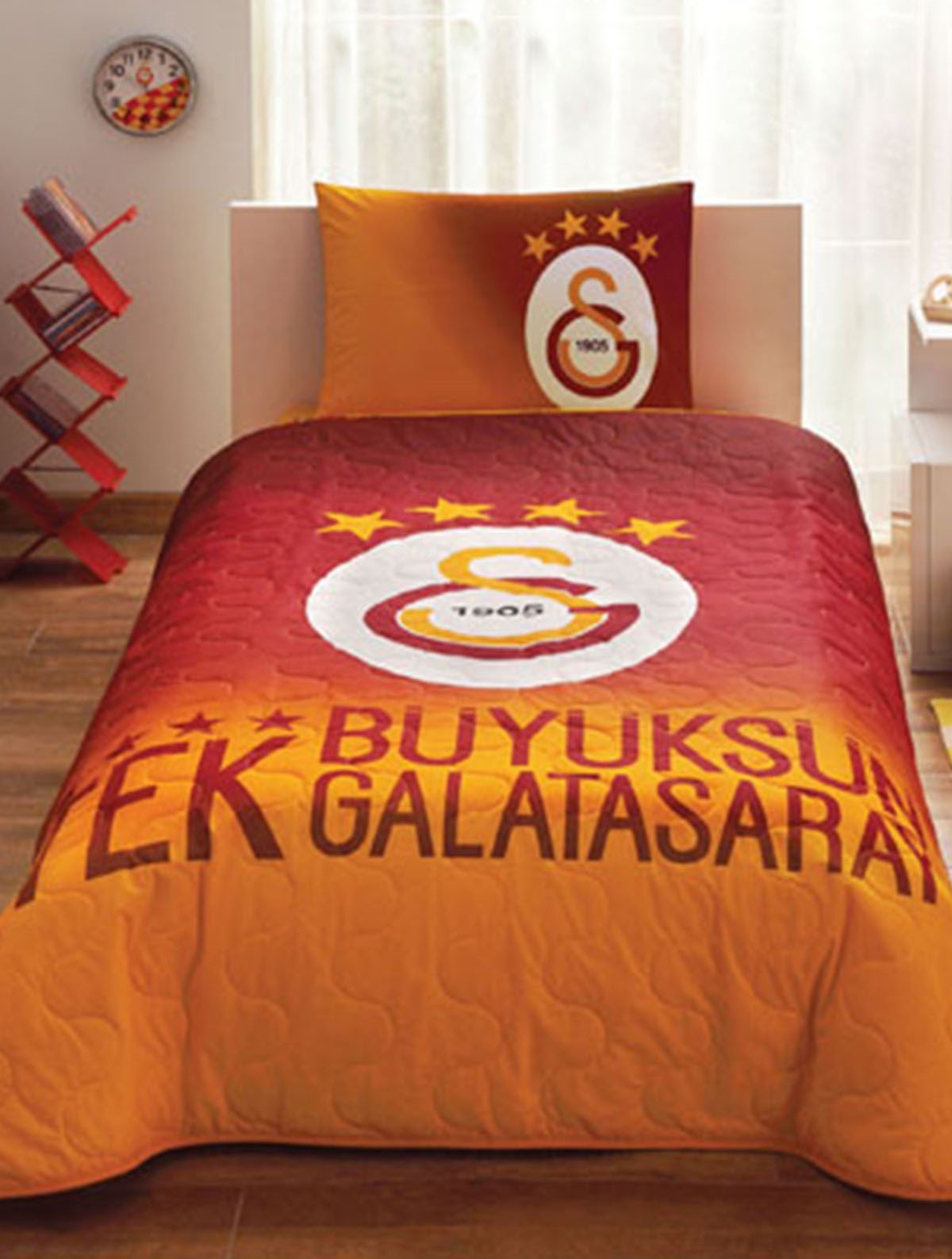 Taç Galatasaray Dört Yıldızlı Lisanslı Tek Kişilik Nevresim Takımı