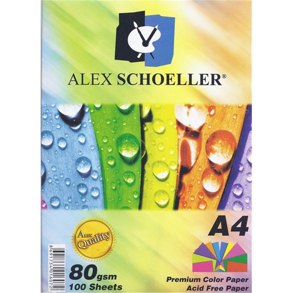 Alex A4 Renkli Fotokopi Kağıdı 100 Adet - Sarı