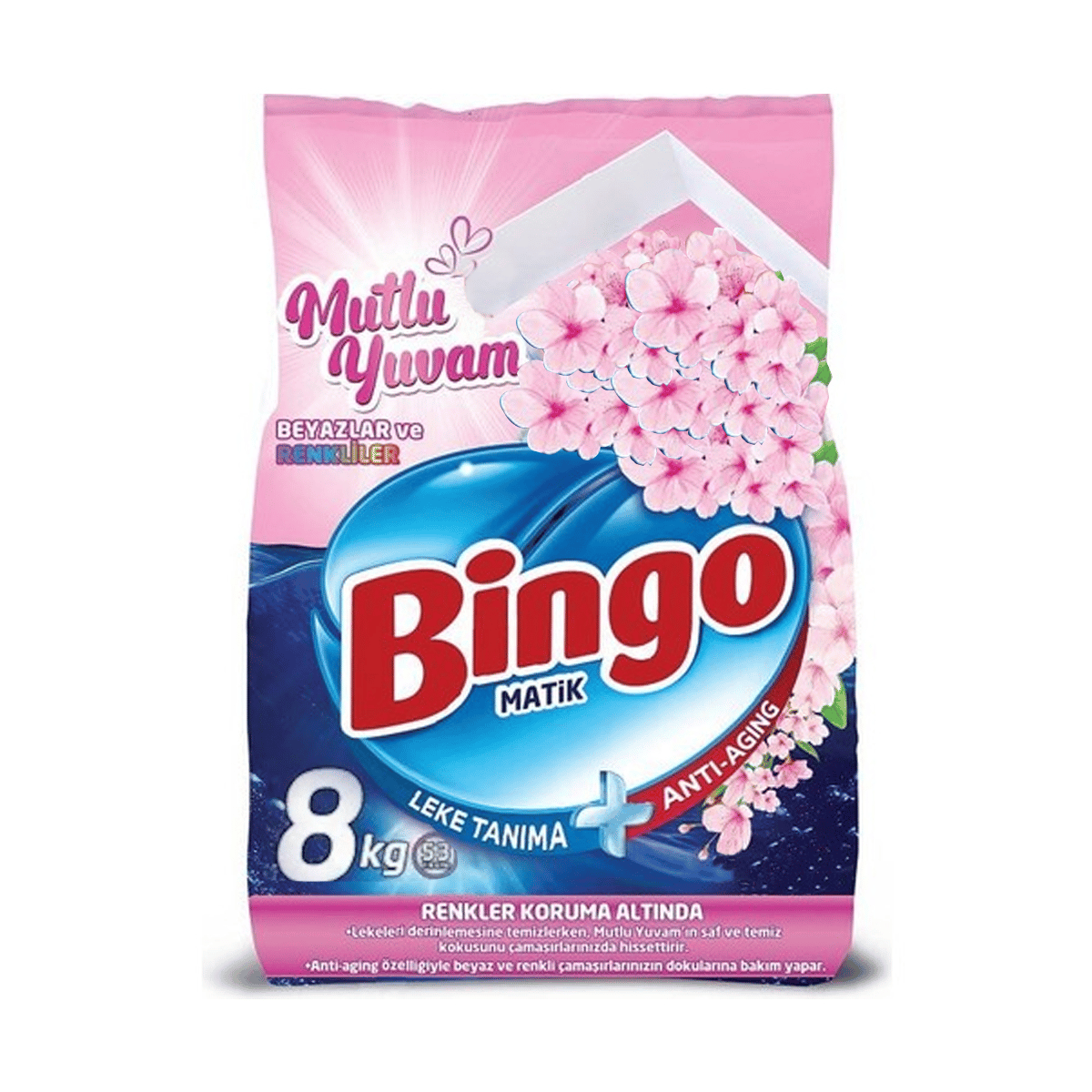 Bingo Matik Mutlu Yuvam Beyaz&Renkli 8 Kg