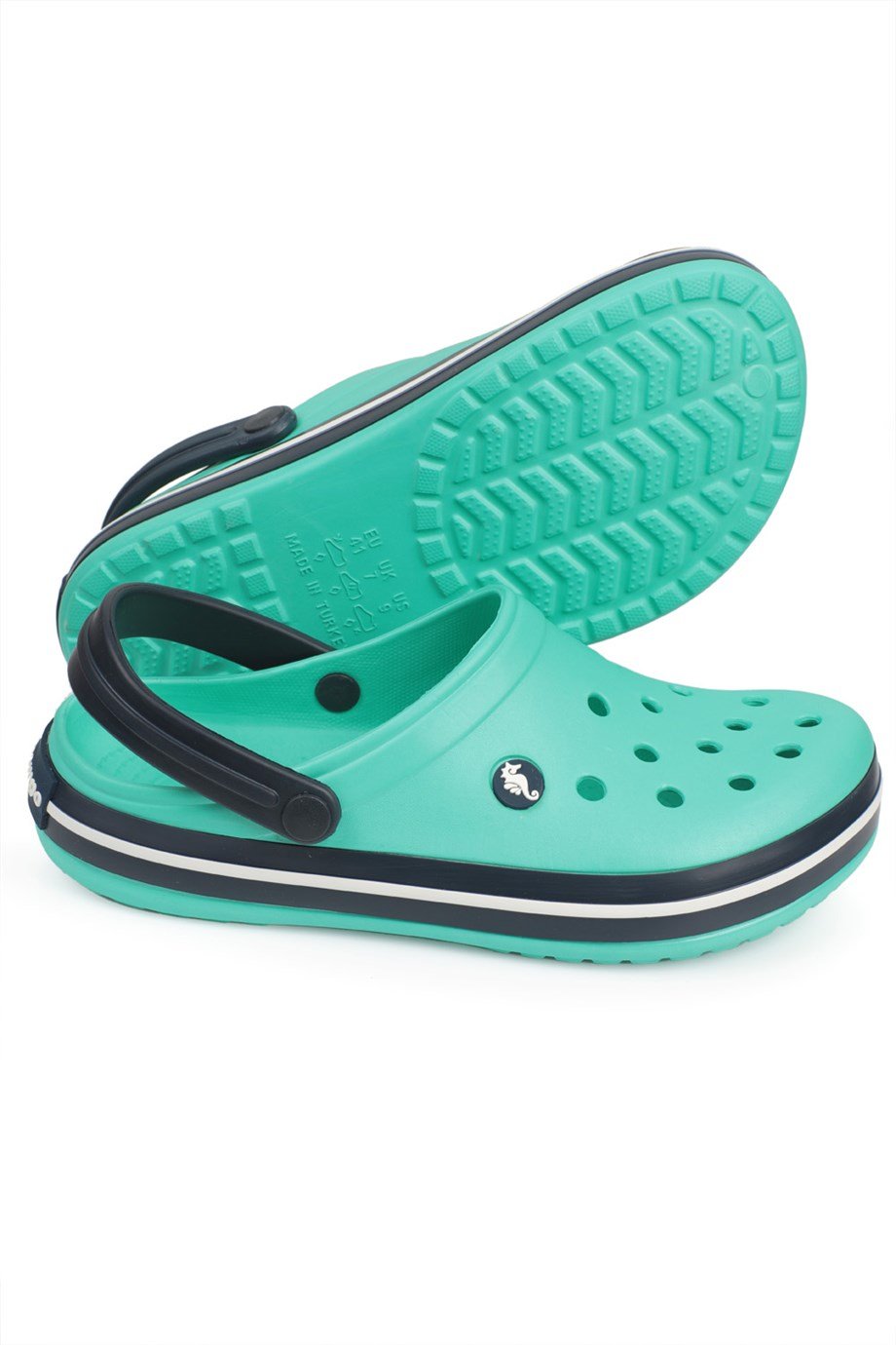 Ippocampo Yeşil - Lacivert / Beyaz Unisex Sabo Sandalet Terlik | Caponestore