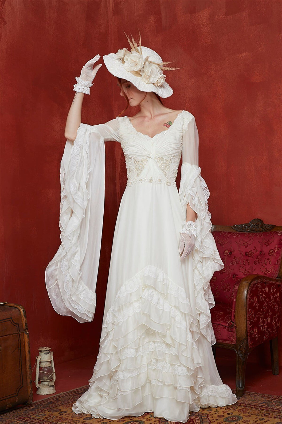 Vintage cream wedding dresses online
