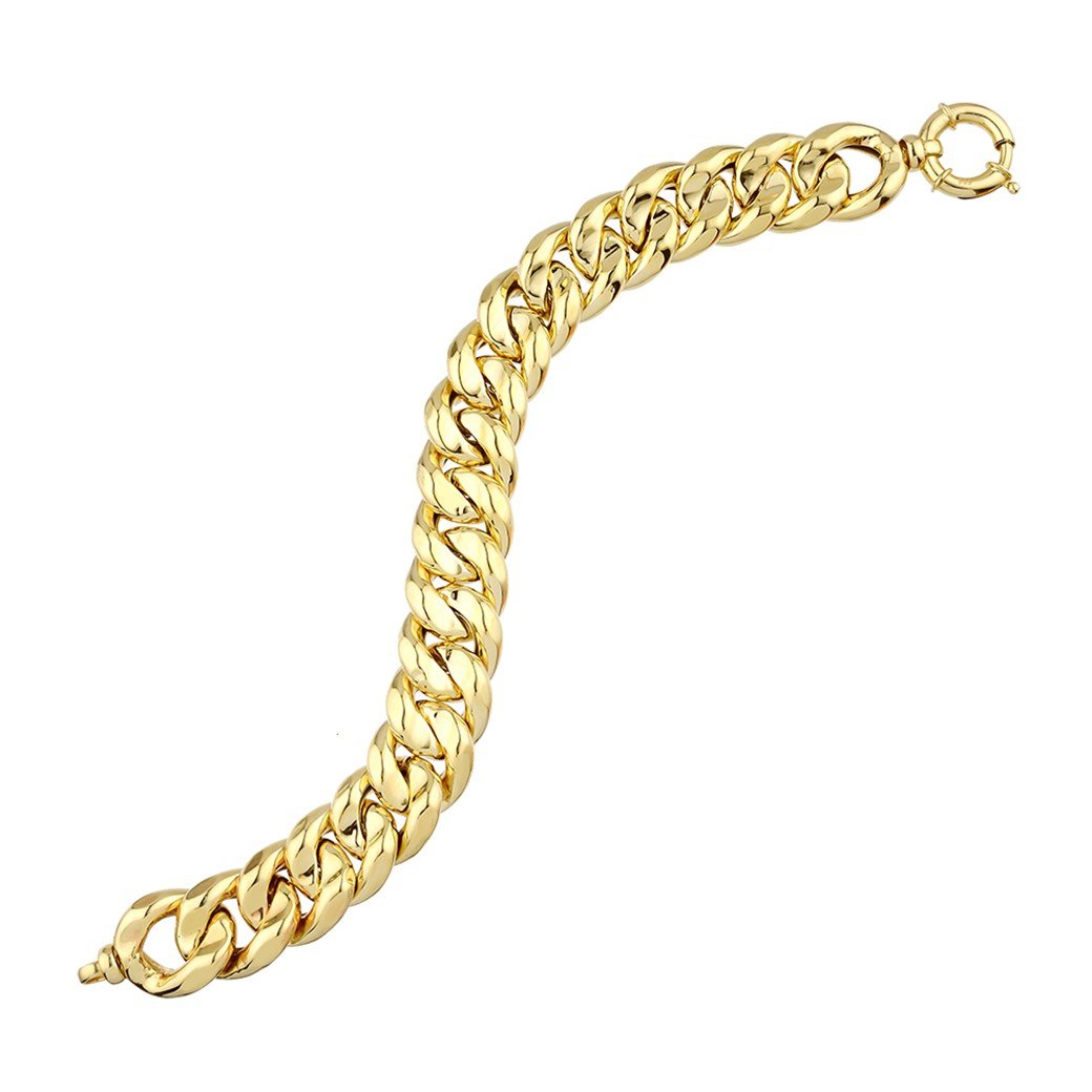 Altın Kalın Zincir Bileklik | Genolajewelry.com