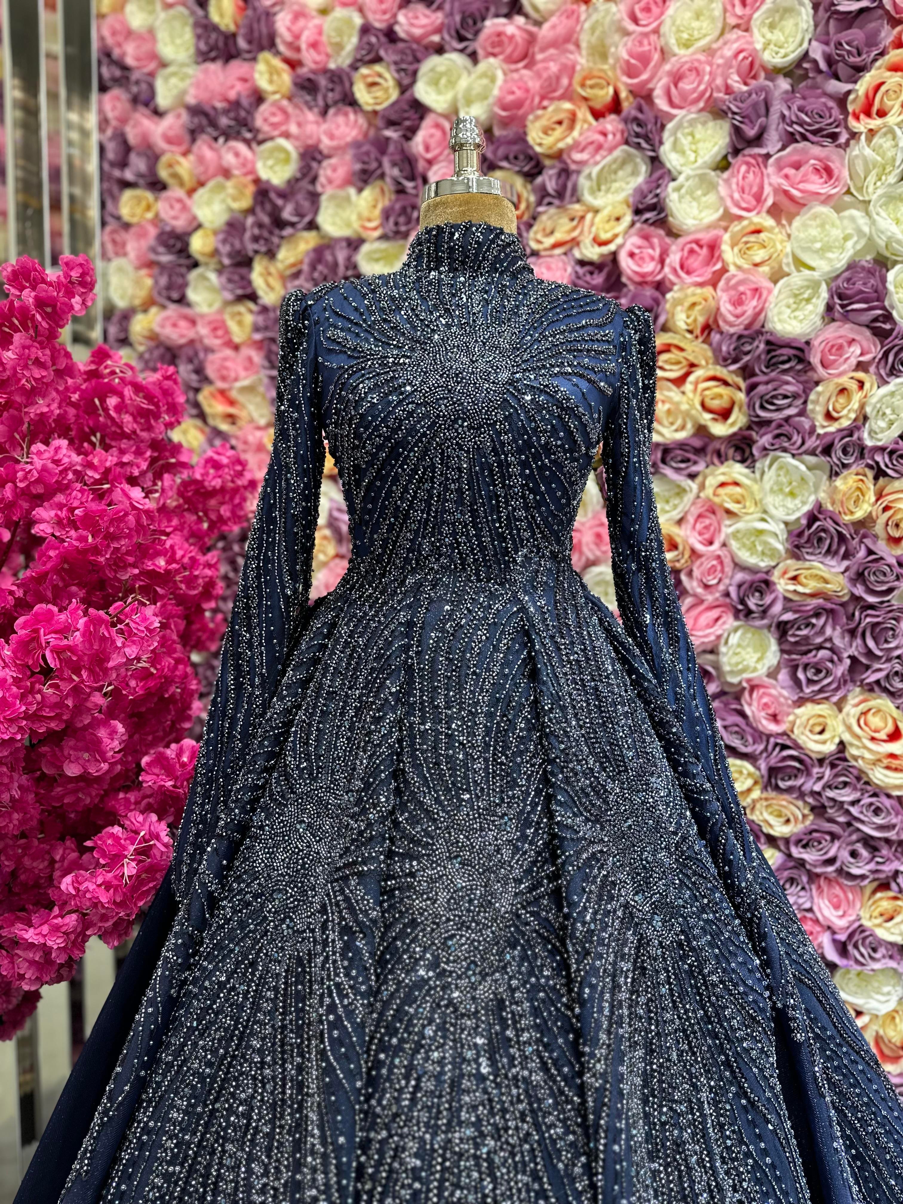 princess polly baby blue dress Haute Couture Blue Wedding Gown (#Alsatia)