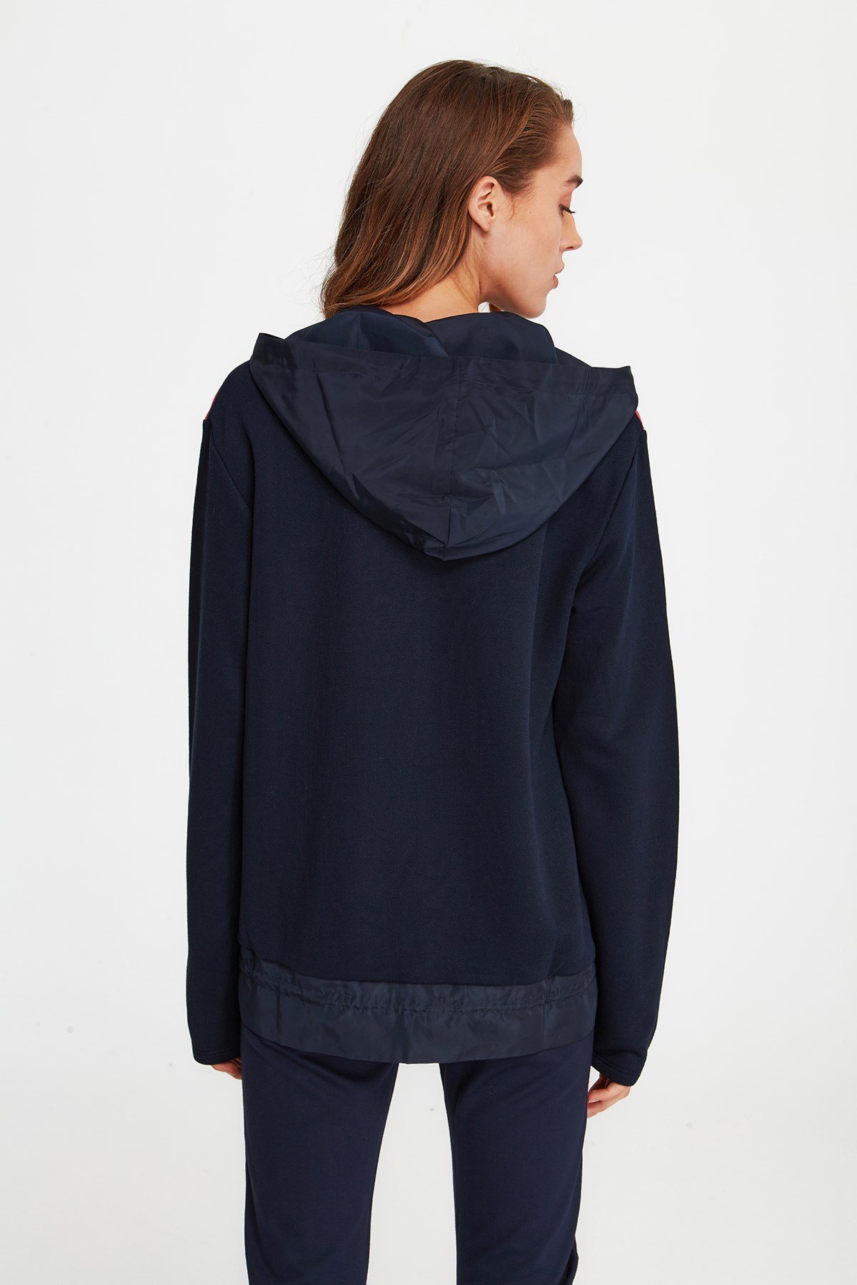 Liu Jo Turkiye Resmi Al veri Sitesi Liu.Jo Onden Fermuarl Kapu onlu Sweatshirt