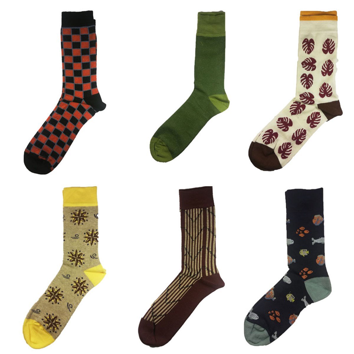 Renkli Erkek Çorap| Doliche Patentli Gümüş İplikli