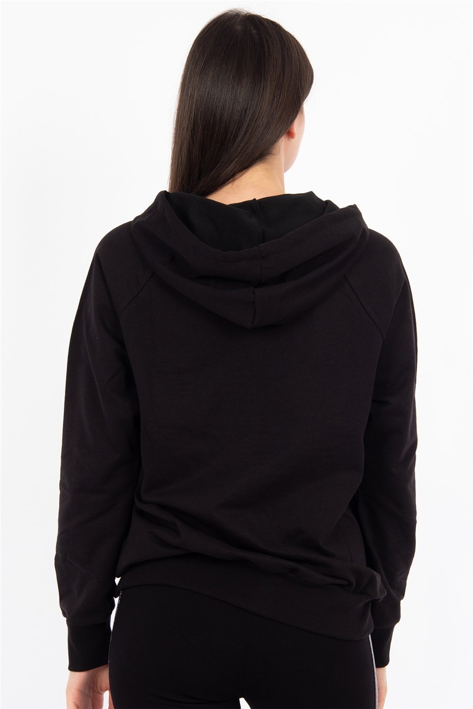 Kapşonlu Sweatshirt Siyah | Hadise Kadın Giyim