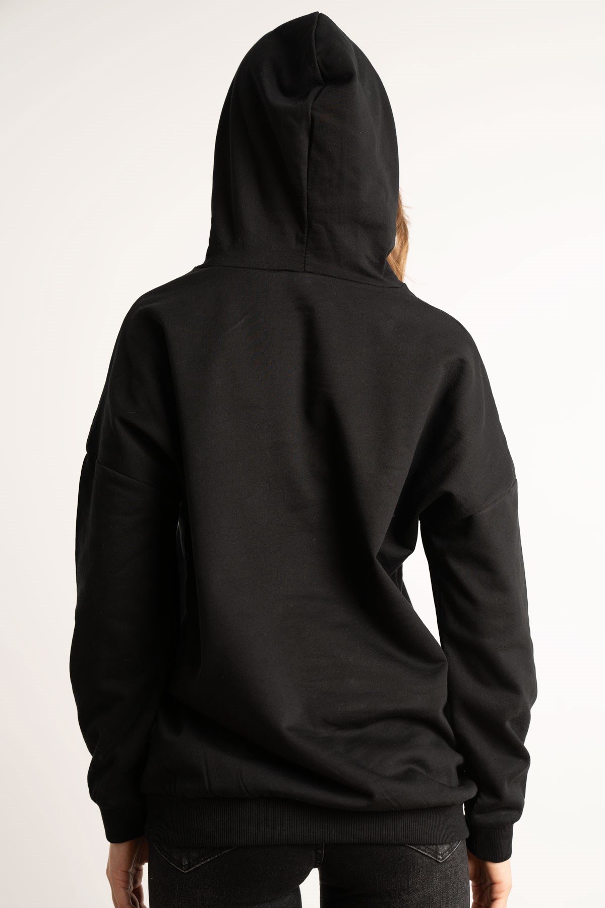 Nasa Bask l Kap onlu Sweatshirt Siyah