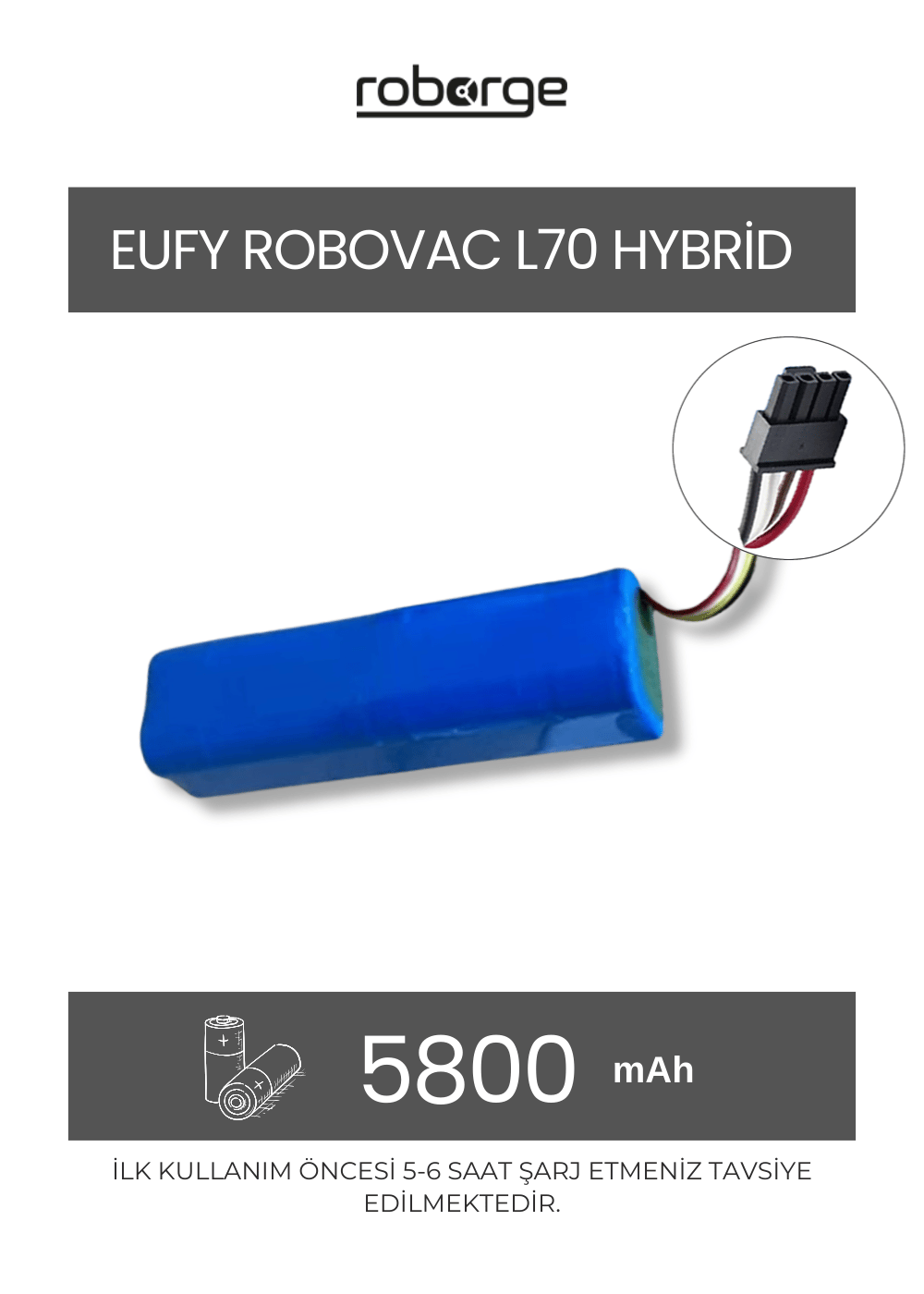 Anker Eufy Robovac L70 Hybrid Robot Süpürge Uyumlu Batarya 5800