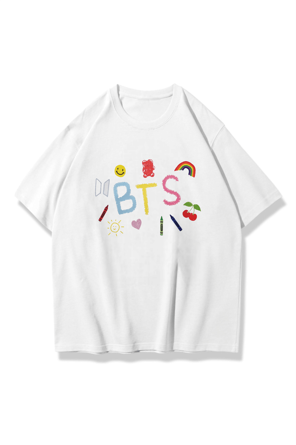 Cute Colorful Figures Oversize T shirt Urununu Hemen ncele