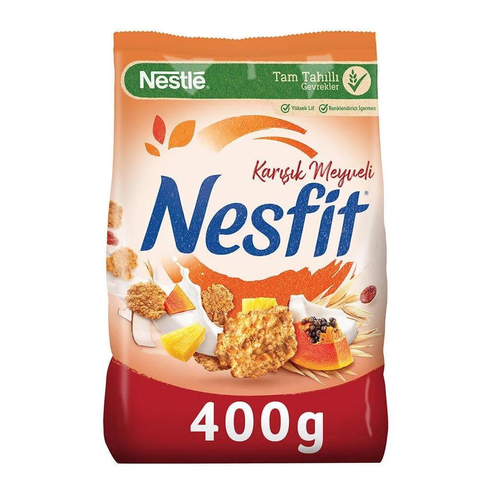 NESTLE NESFİT KARIŞIK MEYVELİ TAM TAHIL VE PİRİNÇ GEVREĞİ 480GR