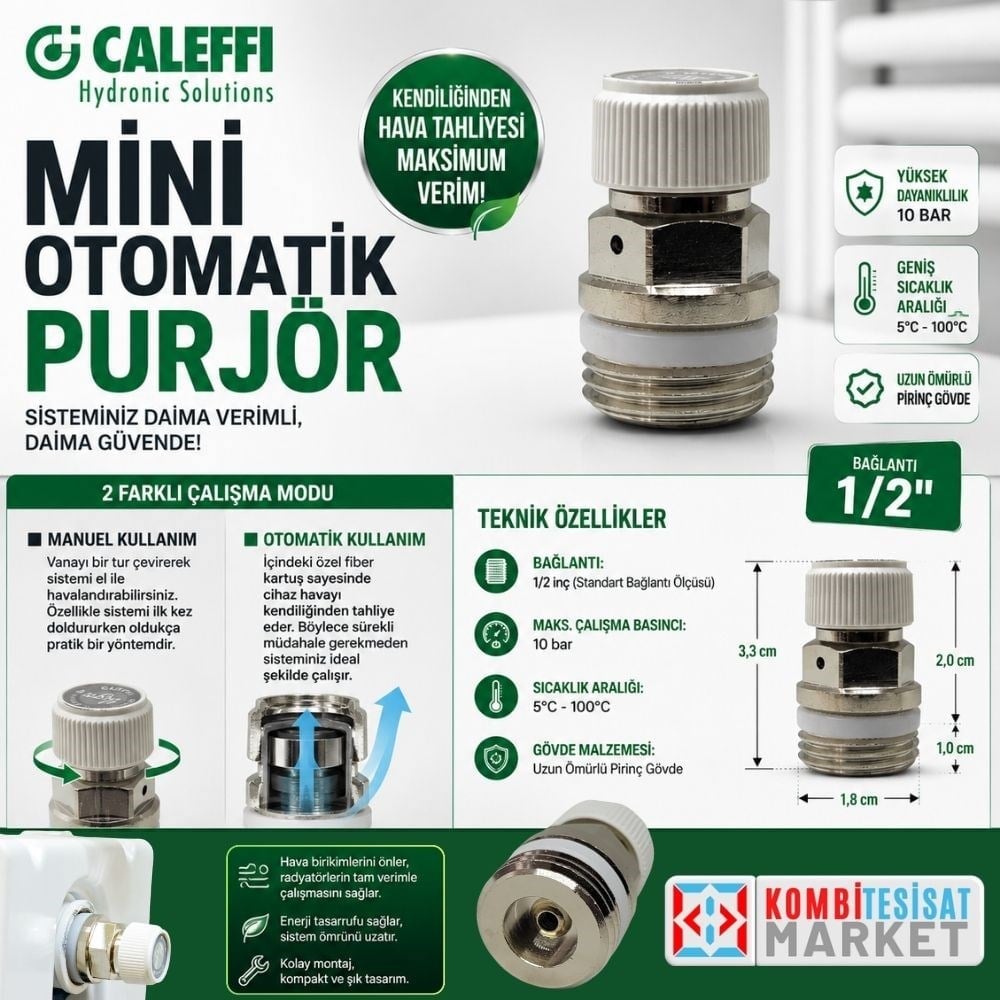 Caleffi Mini Otomatik Purjör 508041