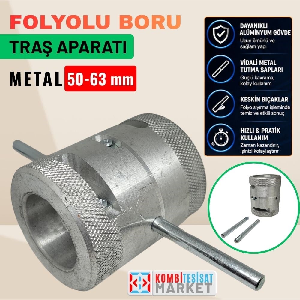 Folyo Tıraş Aparatı Metal 50-63 mm