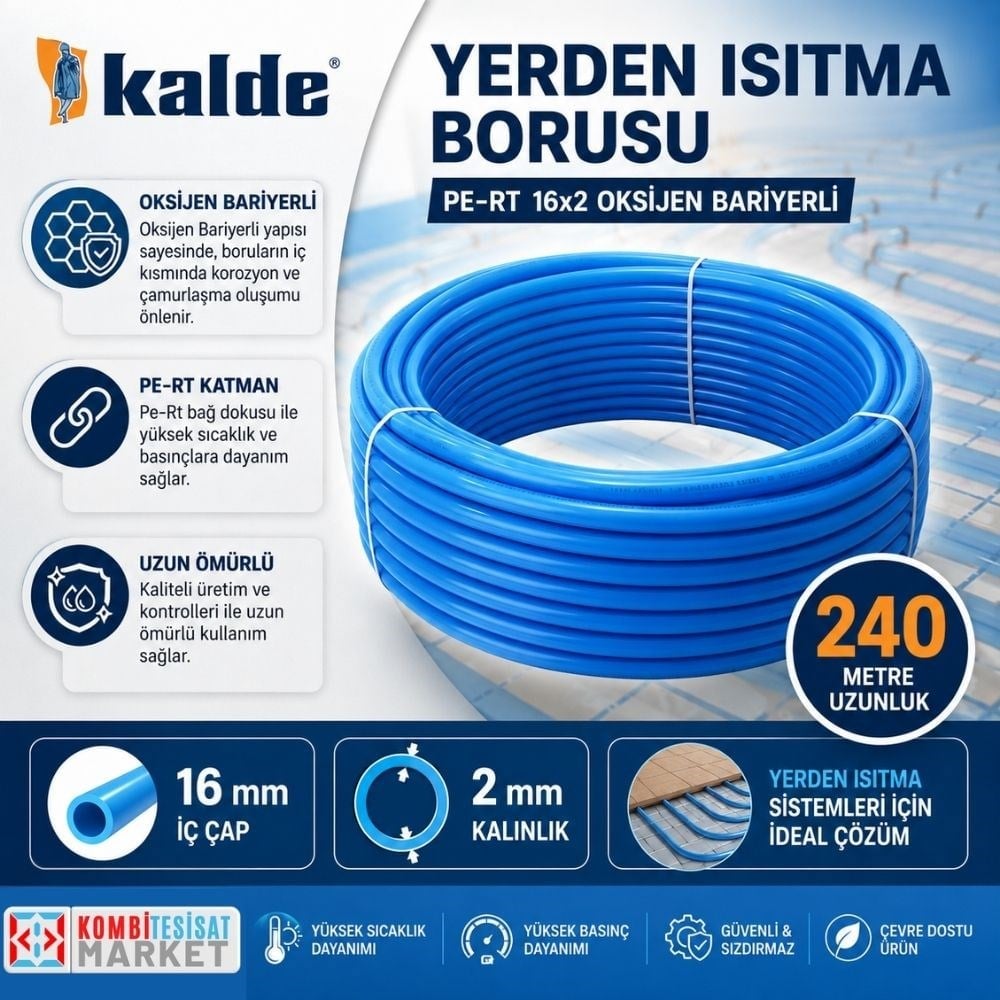 Kalde Yerden Isıtma Borusu Pe-Rt 16x2 Oksijen Bariyerli-240 mt