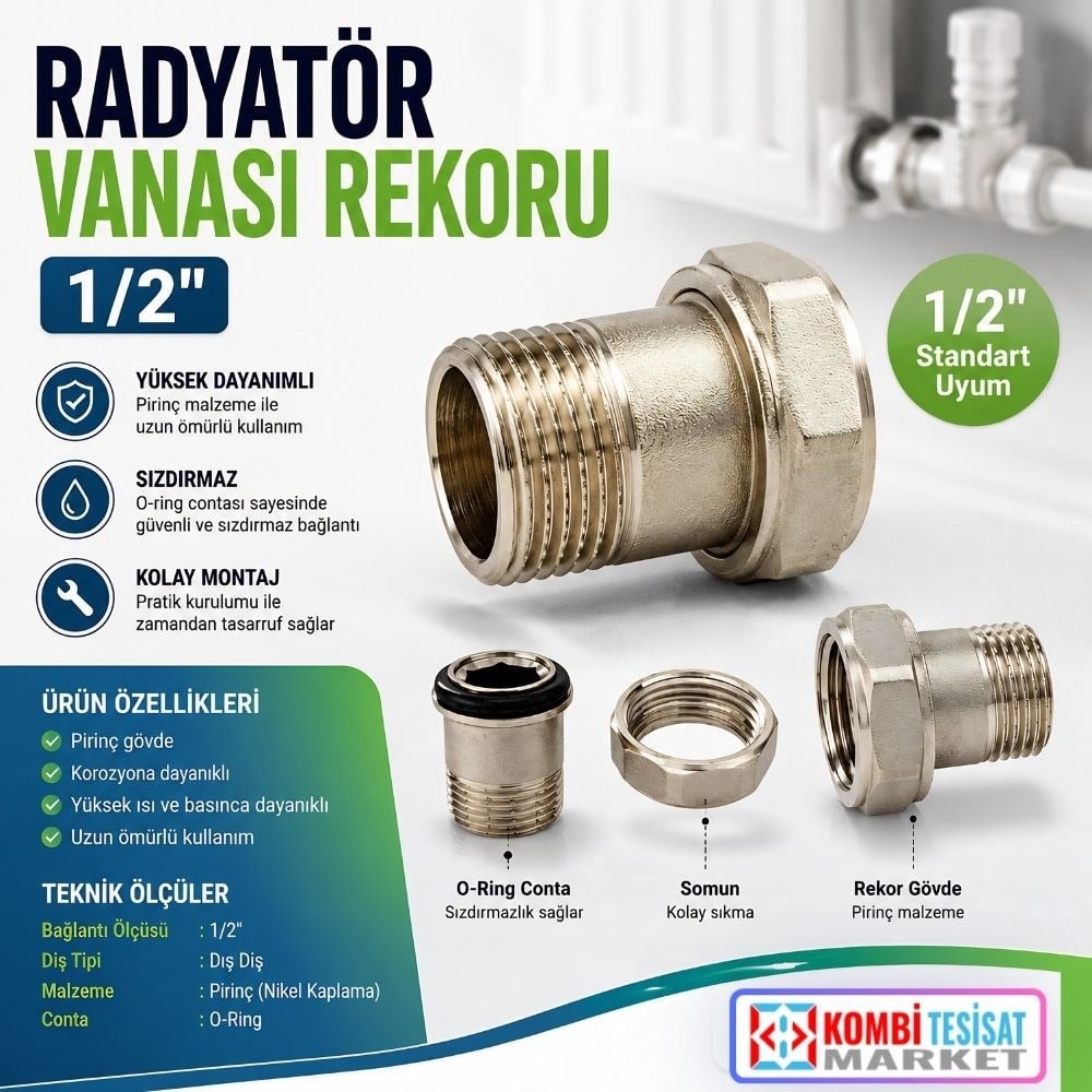 Radyatör Vanası Rakoru 1/2"