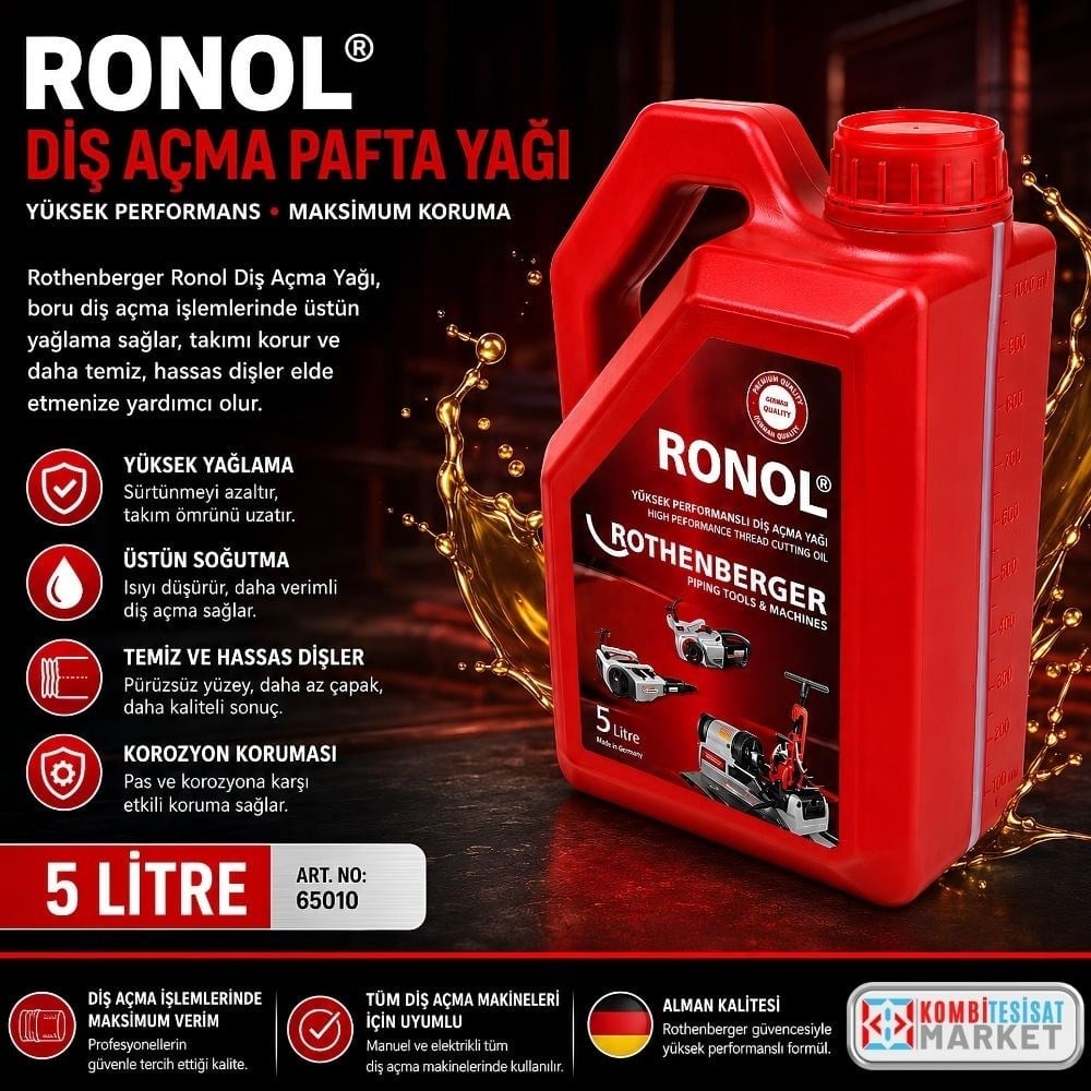 Rothenberger Ronol Diş Açma Pafta Yağı-5 Litre