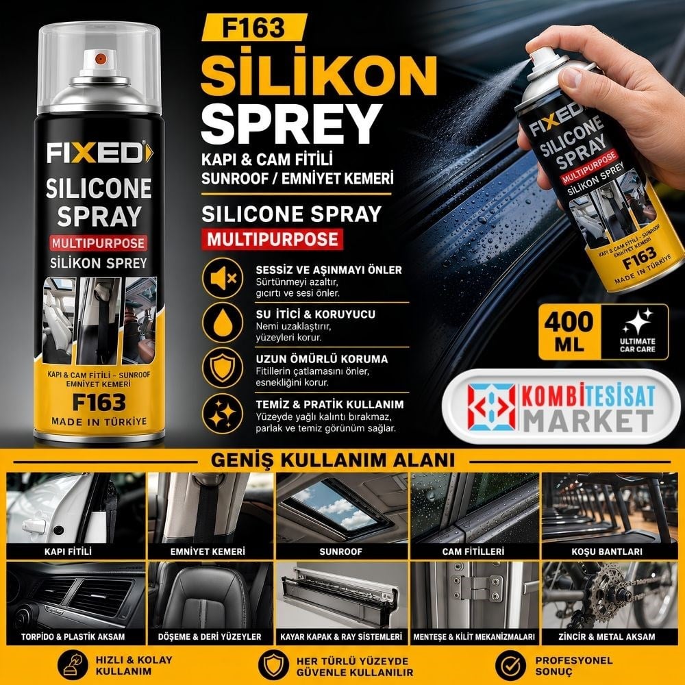 SGS Fixed Silikon Sprey 400 ml Çok Amaçlı Yağlayıcı ve Koruyucu