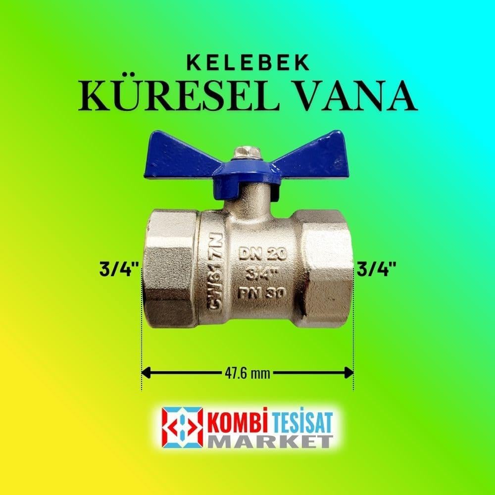 3/4" Küresel Kelebek Vana