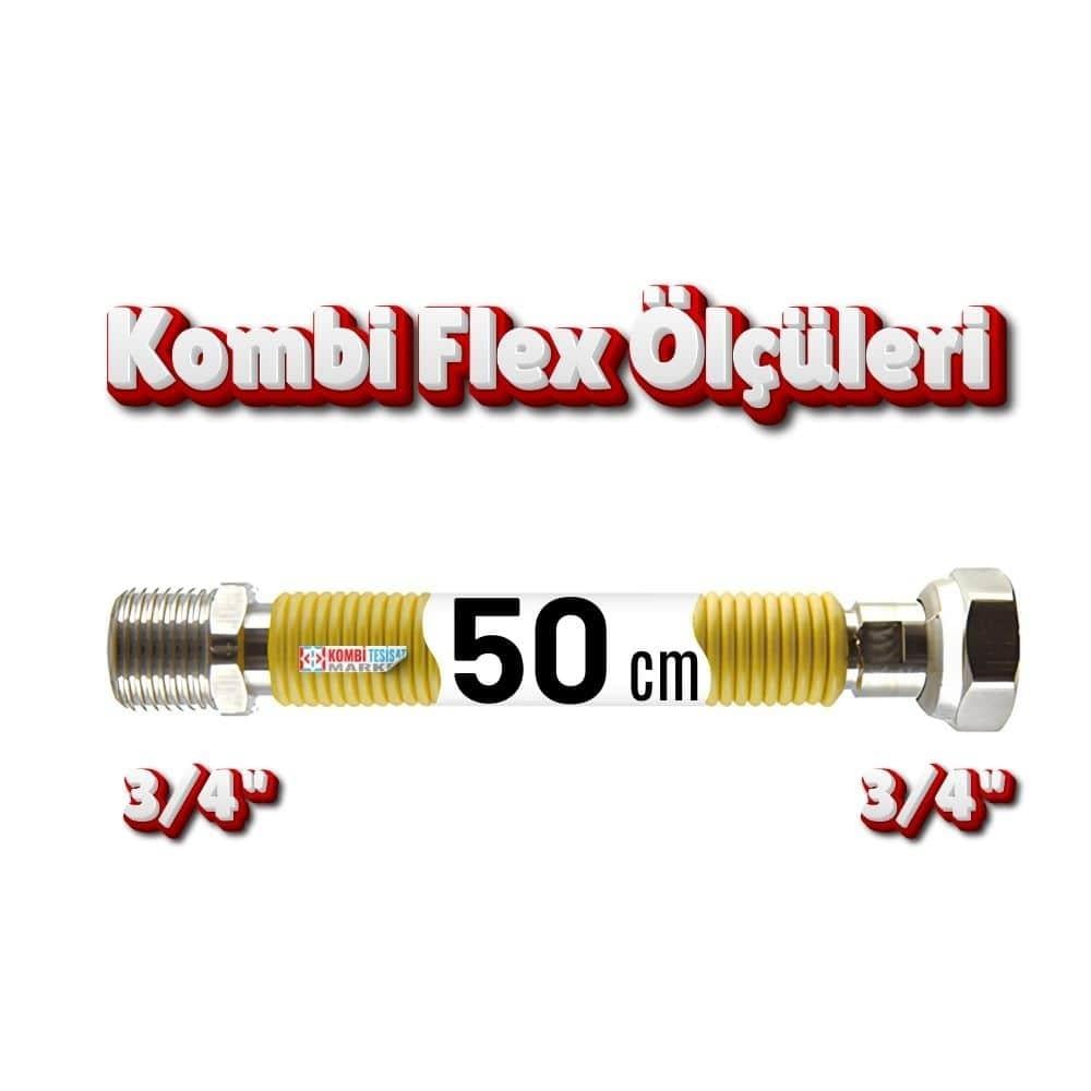 50 cm-Kombi Flex Hortumu Paslanmaz-TS 13890
