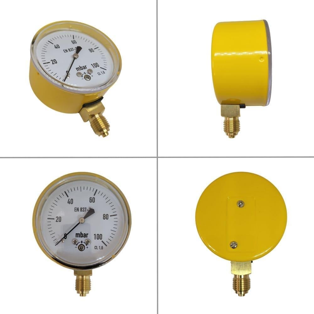 Doğalgaz Manometresi Ø63-100 mbar-1/4''