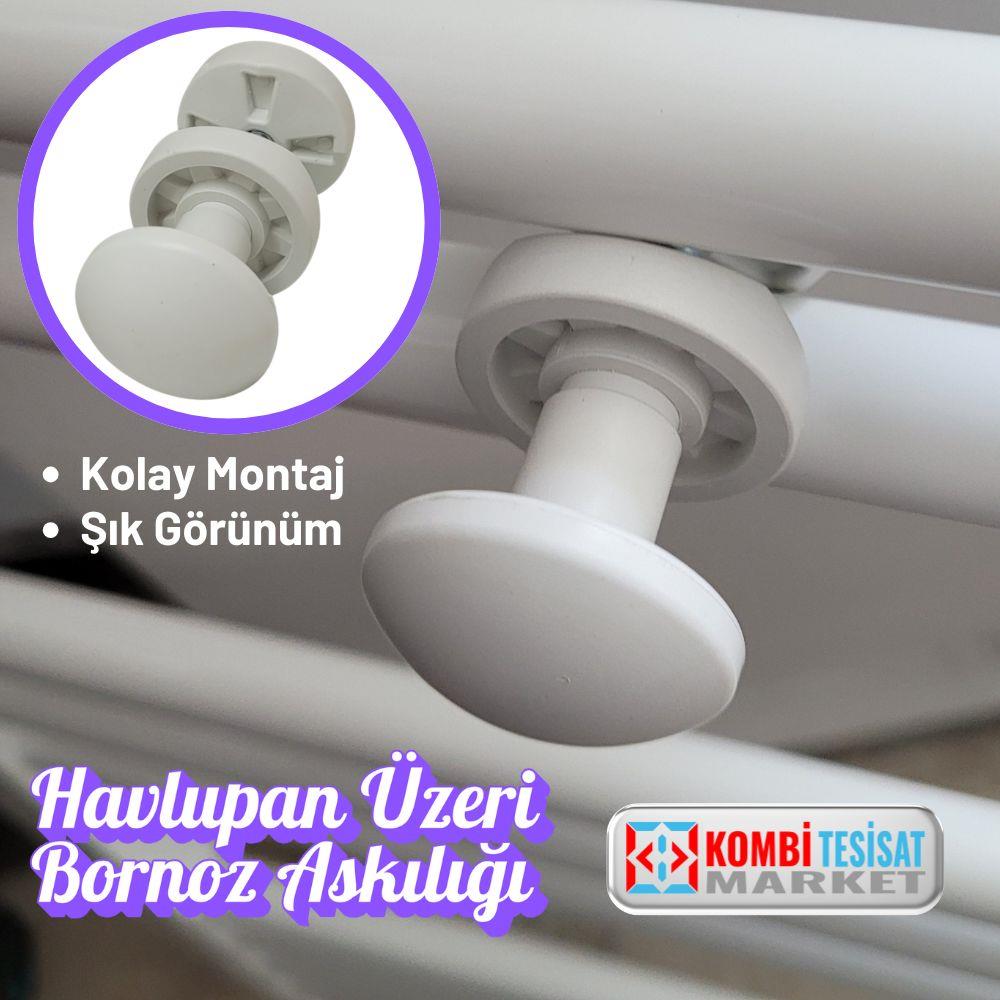 Havlupan Üzeri Bornoz Askılık-Beyaz