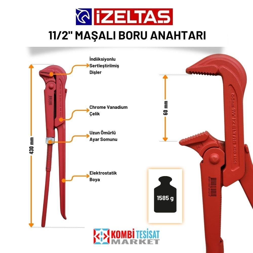 İzeltaş Maşalı Boru Anahtarı 1