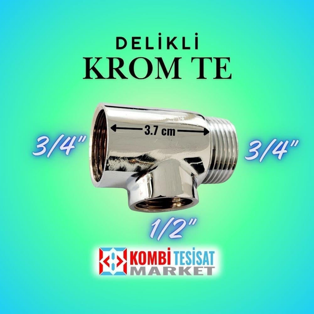 Kalde Delikli Batarya Uzatması 3/4'' Krom Te