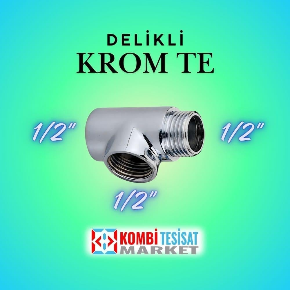 Kalde Delikli Uzatma 1/2'' Krom Te