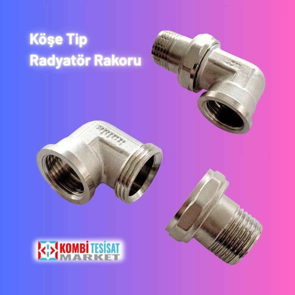 Kalde Pirinç Köşe Radyatör Rakoru 1/2"