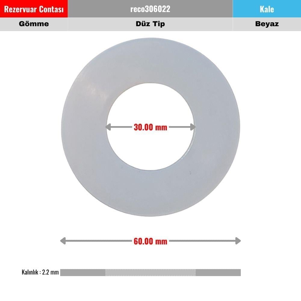 Kale Gömme Rezervuar Tahliye Contası 30x60 mm Düz Beyaz